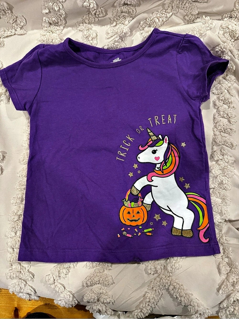 celebrate! Halloween Unicorn! Girls 2T Purple Tee